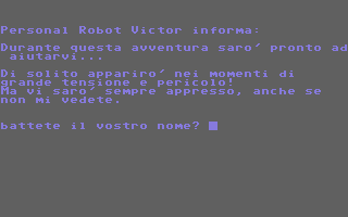 Pianeta dell'Incubo - Sezione Robot Victor, Originale (con errore)